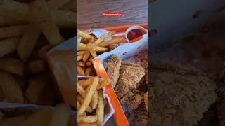 Fried chicken and fries Popeyes at its best 🍗🍟😂