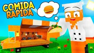 Tengo MI PROPIO CAMIÓN de COMIDA RÁPIDA en Minecraft 🍔🌮