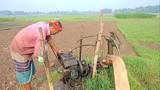 Chalo machine start challenge. 12hp antic diesel engine water pump start process 2024.