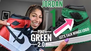 Air Jordan 1 PINE GREEN 2.0 and this WINGS Logo! Will You Still Buy on Saturday?