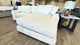 Lindyn Ivory 2-Piece Modular Chaise Sectional | Shop now at Eve Furniture!