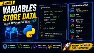 Python Variables Explained | Store & Use Data | Python for Beginners