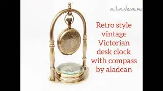 Vintage style retro desk clock by aladean - antique table watch with compass wholesale manufacturer
