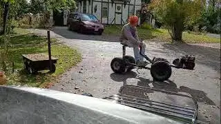 Planet Jr tractor decade+ long project test drive designed by Roland Kuenn
