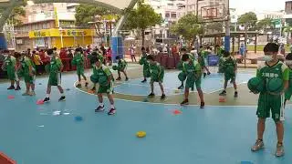 大崗國中籃球隊表演球舞 於大坪頂公園加蓋啟用典禮