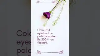 Colourful eyeshadow palette under Rs 500/-. Flipkart makeup. Makeup under Rs 500/-