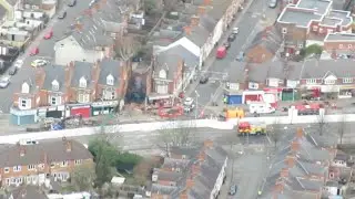 Aerial Footage Of Aftermath Of Leicester Explosion
