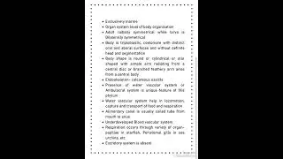 General characteristics of Phylum Echinodermata ll Zoology