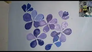 How to paint flower branch. #acrylic #GI Pencil art Drawing Academy
