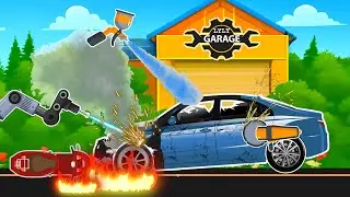Explosive Car Damage Repair! 🔥💥 Watch the Fixing Action at LYLY Garage 🚙 | Vehicles Animation