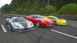 Forza 7 Drag Race | 1240 HP 812 Superfast VS Koenigsegg One:1 VS Venom GT!!!