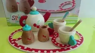 Super Cute Wooden Tea Set Unboxing - Spark Create Imagine