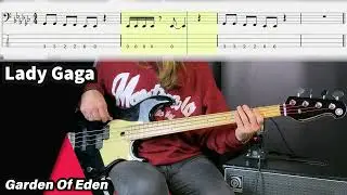 Lady Gaga - Garden Of Eden (Bass Cover Tabs) #ladygaga  #basscover