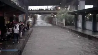 PNR Train arrives flooded EDSA Station