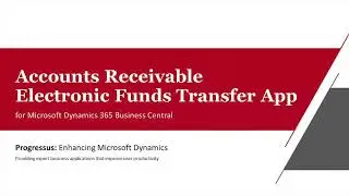 AR Electronic Funds Transfer for Dynamics 365 Business Central