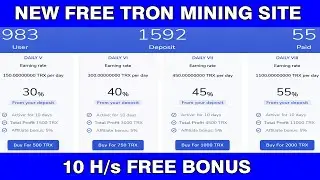 DAILY TRON | New Free Tron Mining | TRX Earning Site 2021 | Live instant withdrawal TRX