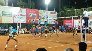 TAMIL NADU POLICE VS INDIAN BANK volleyball match, village thendral,