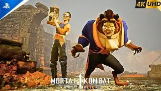 Steamboat Mickey vs Adam & Beast &ndash; Epic Mortal Kombat 1 Fight | 4K Ultra HD Gameplay