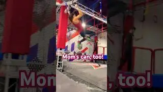 MOM Ninja in the making 💪 #ninjanation #obstacles #ninjawarrior #mom #strong #fitness #over40 #fit