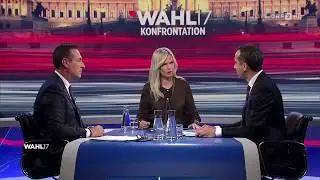 Wahl 2017 -  Konfrontation Christian Kern (SP&Ouml;) vs Heinz Christian Strache (FP&Ouml;)