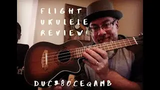 Review of Flight concert Gem Stone series (DUC380CEQAMB) Ukulele! Learning to Uke #8