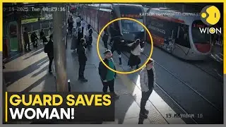 Смотрите: Охранник спас женщину в наушниках во время трамвайной аварии | WION