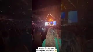 Monica cries on stage after Brandy leaves the show early 🥺🙏🏽