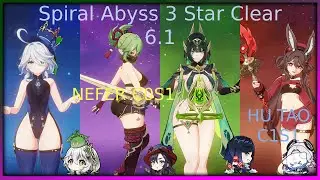 Thick Nefer C0S1 & Hutao C1S1 Destroys 6.1 Spiral Abyss In Genshin Impact