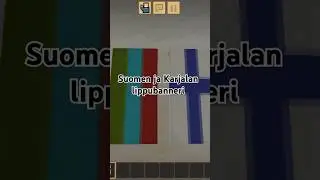 Suomen ja Karjalan lippu sis&auml;&auml;n MINECRAFT(sa)🇫🇮 #minecraft #tutorial #suomi #karjala