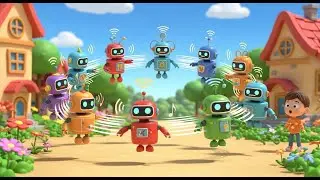 Counting Robots Marching in a Line | Best Nursery Rhymes and Kids Songs Collection