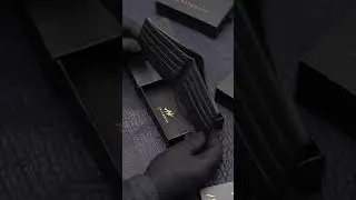 WALLET OSTRICH LEATHER RAVEN #youtubeshorts #wallet #bestostrichwallet #blackostrichwallet
