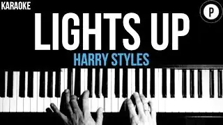 Harry Styles - Lights Up Karaoke SLOWER Acoustic Piano Instrumental Cover Lyrics