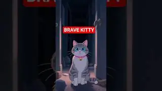 Kitty 😺 Walks in the DARK  🔦 Moral Story #shorts #kittystory #bravecats #moralstory