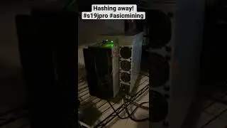 Hashing away! #asicmining #bitcoin #s19jpro
