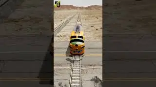 TRAIN VS BOLLARDS 2 - BEAMNG DRIVE#beamngshorts
