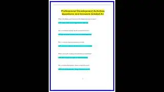 Professional Development Activities Questions and Answers Graded A2292 636x882