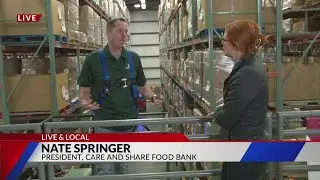 FOX21's Julie Baker at Care and Share Food Bank for Colorado Gives Day, 8:40 a.m., Dec. 9