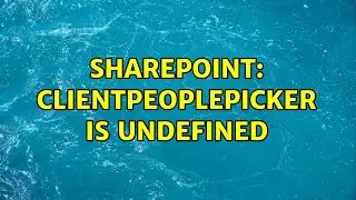 Sharepoint: ClientPeoplePicker is undefined