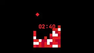 2:40 Minute Timer ⏳ ASMR Falling Bricks Countdown (10 Cols, Speed 3, Theme flag)