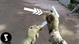 Унижение игроков в страйкбол с помощью крошечного пистолета-пулемета