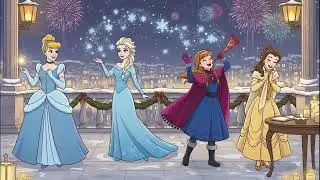 Disney Princess Winter Celebration 🎆❄️ Lofi Beats for Focus, Study & Calm Productivity