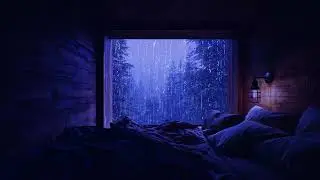 Sleep Easy in cozy bedroom Nice Heavy Sounds For Sleeping - Soothing Rainfall for Insomnia Relief