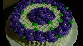 Bolo decorado com rosas nova versão!