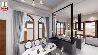 P907-7 Classical House | Kitchen & Dinning Interior & 3D Video Walkthrough