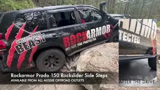 Rockarmor Prado 150 Rock sliders in action