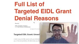 Full List of Targeted EIDL Grant Denial Reasons | EIDL Loan Increase Calculation