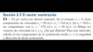 Calculating the Average Acceleration Vector, Magnitude and Direction (2D Vectors) | Sears Zemansk...