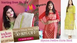 Myntra Festive Kurta Haul. Most affordable ethnic Kurta review. Inddus , Aurelia kurta review