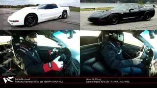 C5 Z06  750+RWHP (NA) vs 1200+RWHP (SC)  HALF MILE RACE