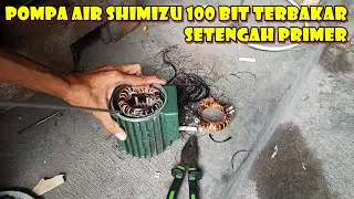POMPA AIR SHIMIZU SEMI JET 100 BIT TERBAKAR #1